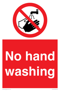 No hand washing